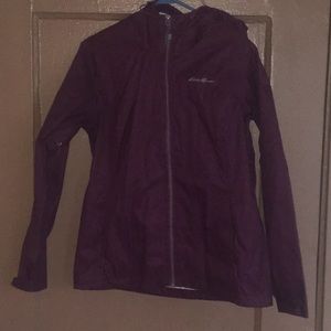 Eddie Bauer WeatherEdge purple raincoat